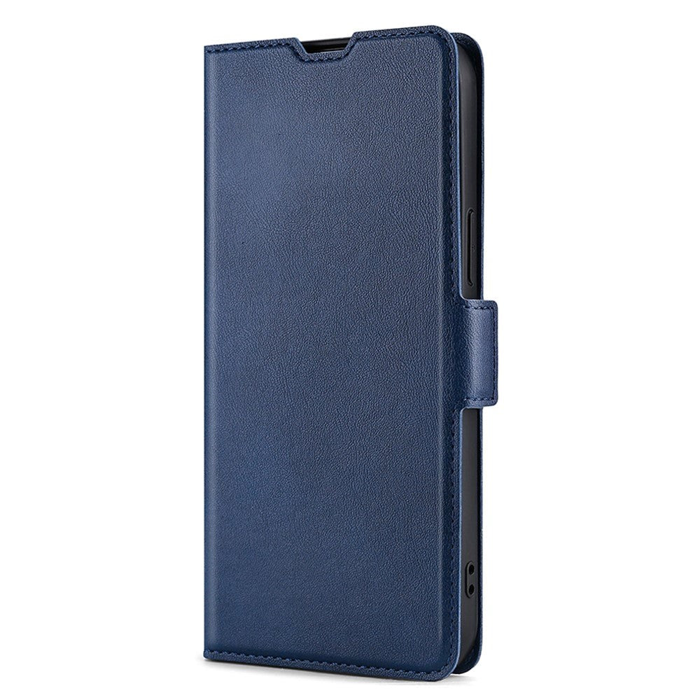 Honor Magic5 Pro Leather Flip Cover m. Kortholder og stativfunksjon - Mørkeblå