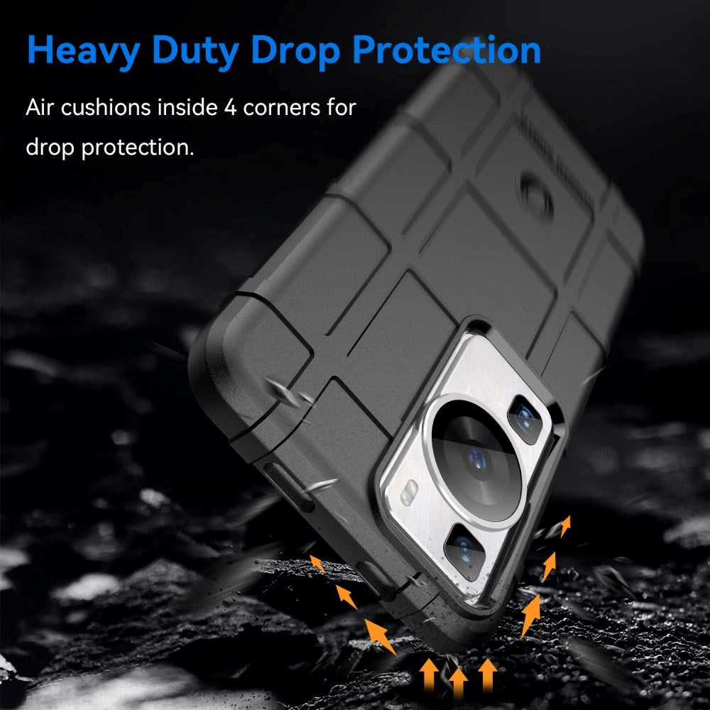 Huawei P60 Pro Rugged Shield Bakdeksel - Svart