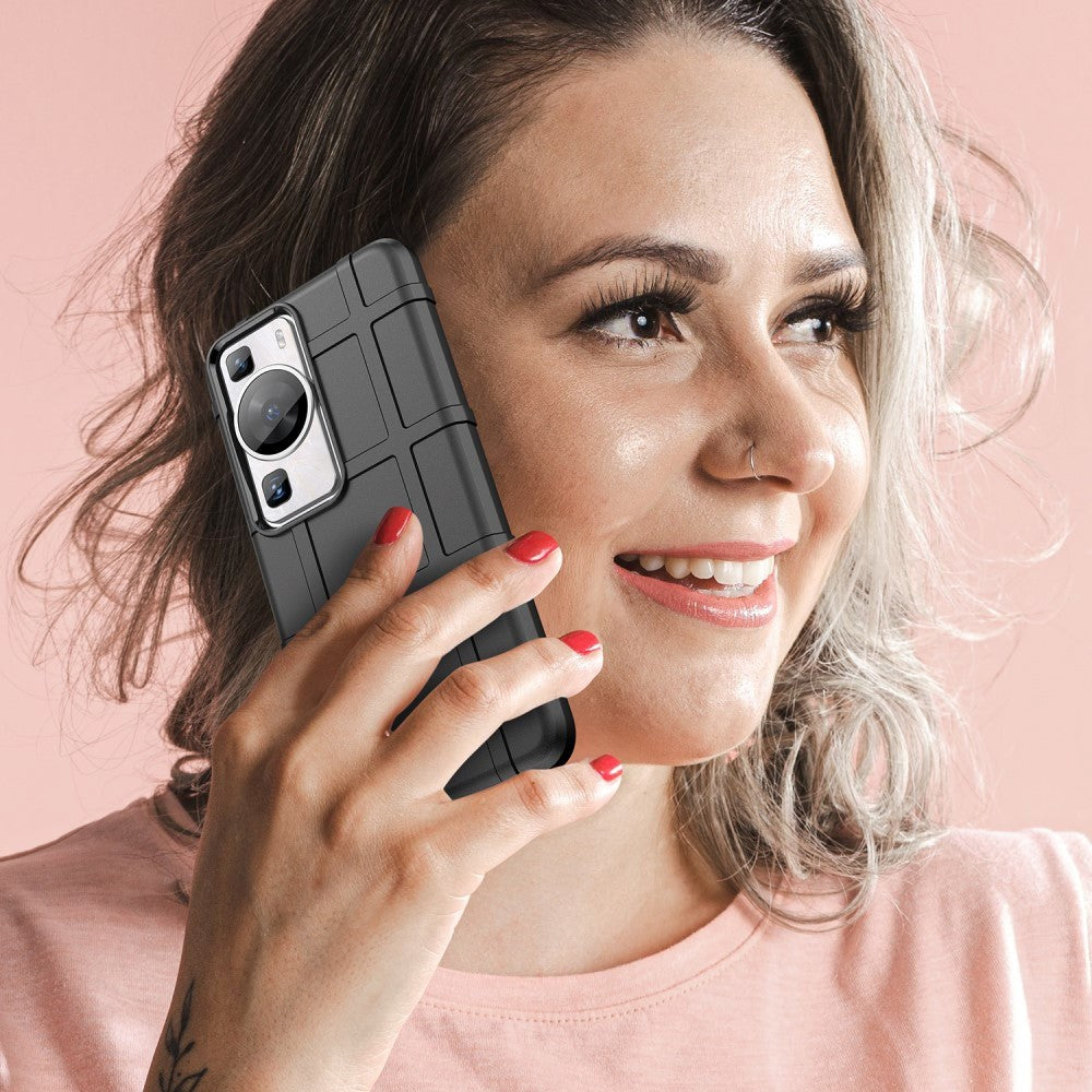 Huawei P60 Pro Rugged Shield Bakdeksel - Svart