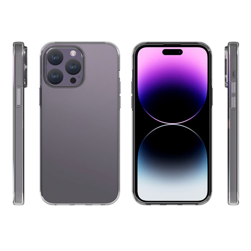 iPhone 15 Pro Max fleksibelt plastdeksel - gjennomsiktig