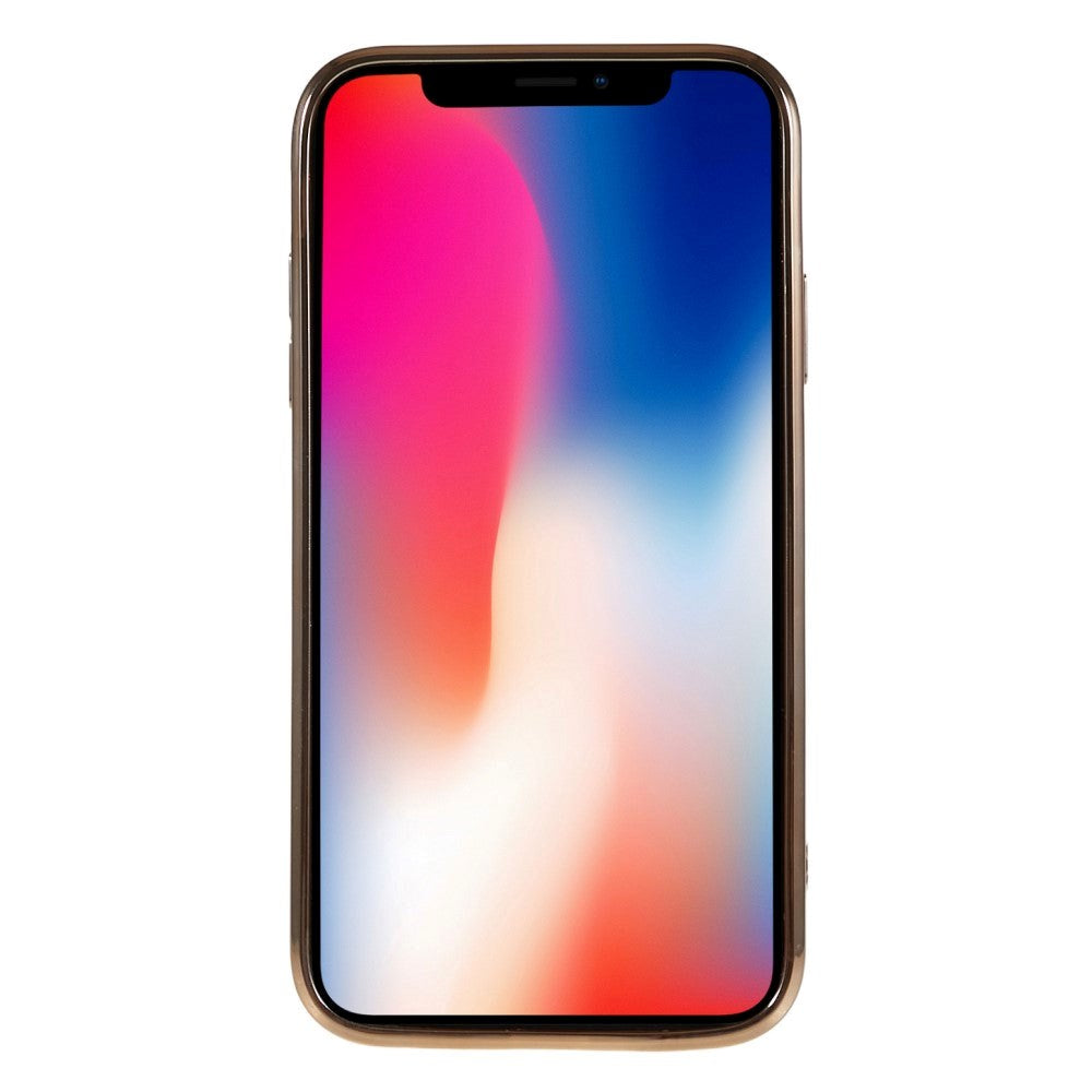 iPhone 11 Skinnende Fleksibel Plastik Bagside Cover - Bølget Design - Guld