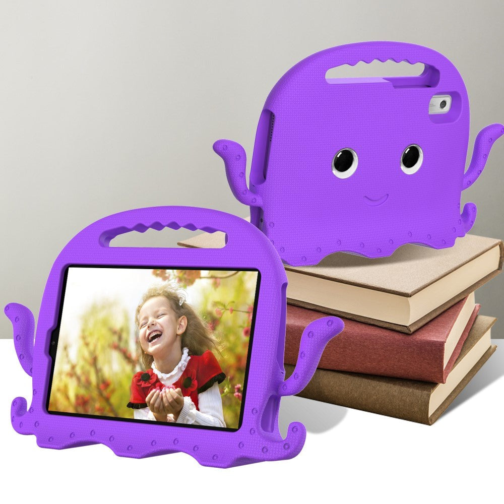 Lenovo Tab M9 Kids Bakdeksel m. Skulderstropp & Håndholder - Octopus - Lilla