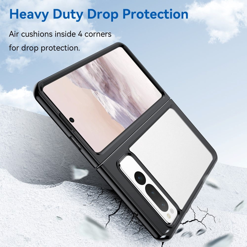 Google Pixel Fold Hybrid plastbakdeksel - gjennomsiktig / svart