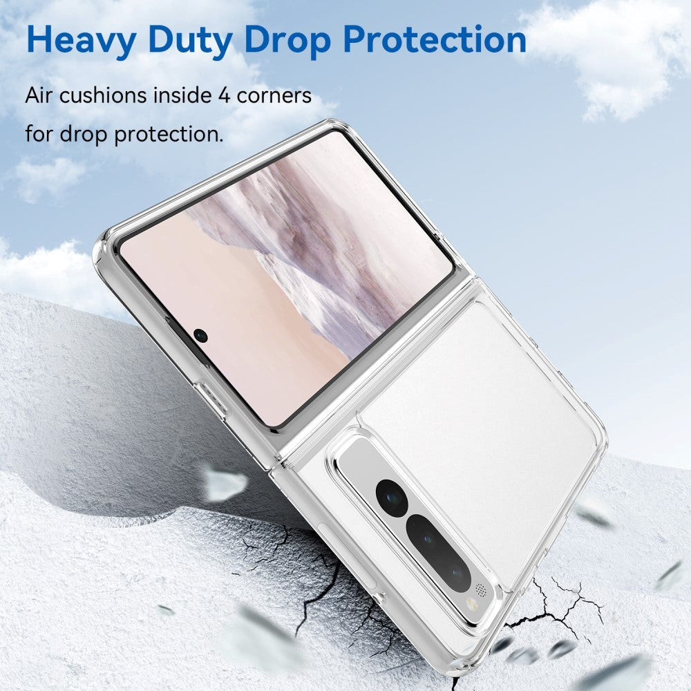 Google Pixel Fold Hybrid Plastic Bakdeksel – Gjennomsiktig