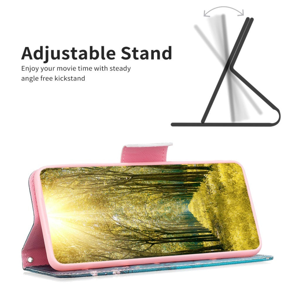 Google Pixel 8 Leather Flip Cover m. Lommebok - Blomstrende