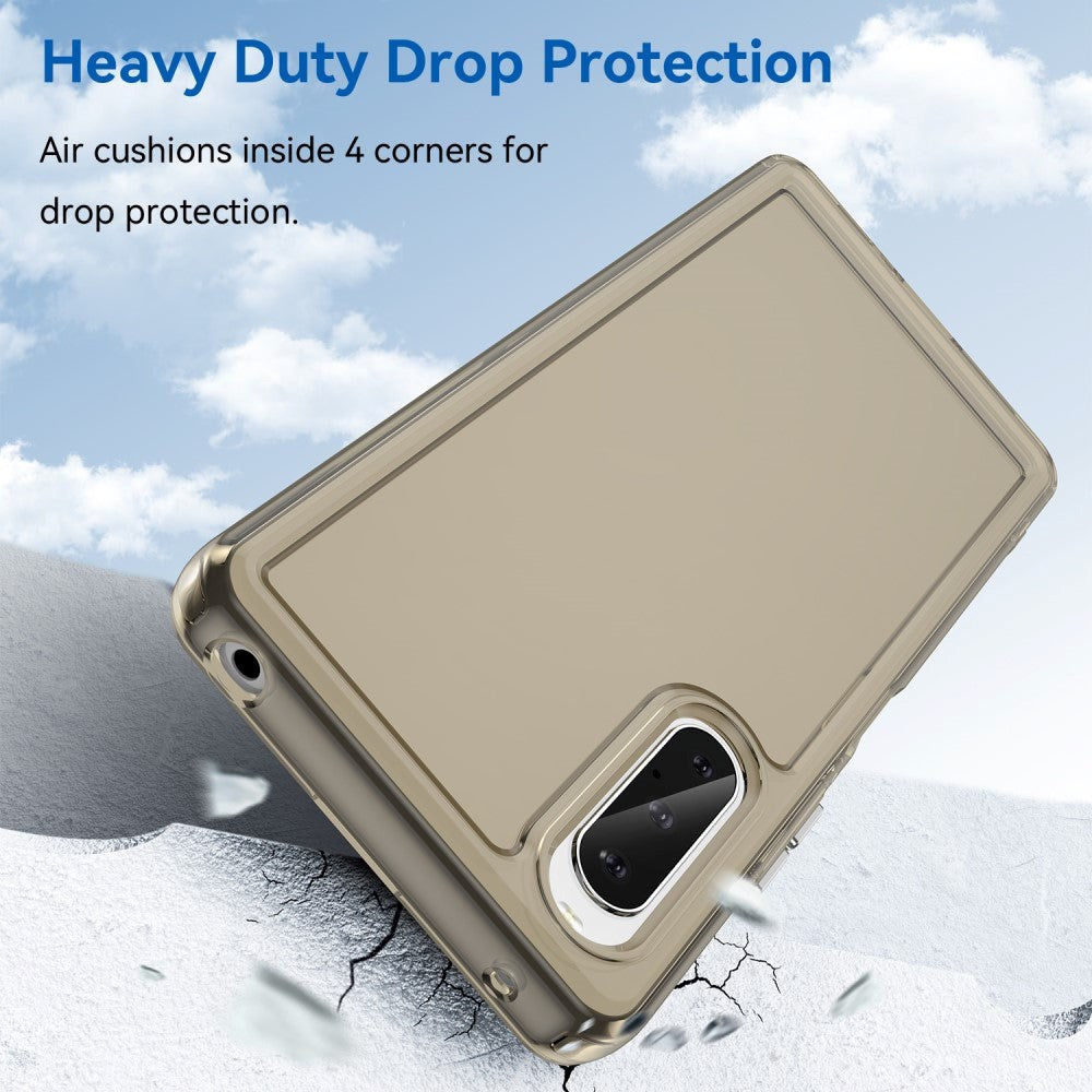 Sony Xperia 10 V Transparent fleksibelt plastdeksel - grå