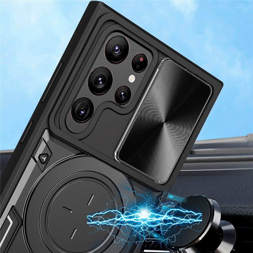 Samsung Galaxy S22 Ultra - EIDERWOOD Håndværker Cover m. Kickstand & Cam Slider - Sølv