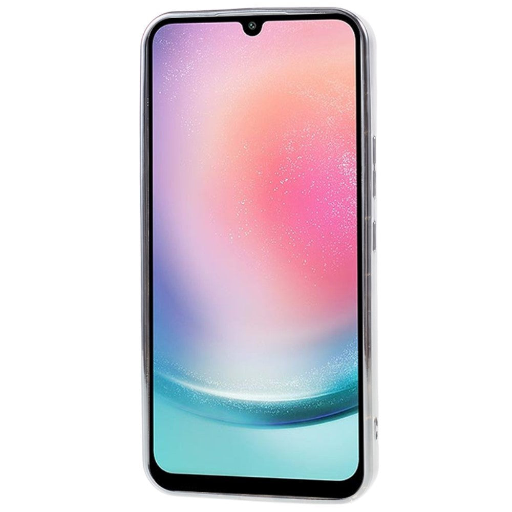 Samsung Galaxy A24 skinnende fleksibelt plastbakdeksel - Bølget design - Sølv
