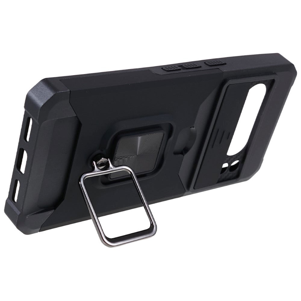 Google Pixel 8 Pro Craftsman Bakdeksel m. Magnetisk stativ, kortholder og kamskyver - svart