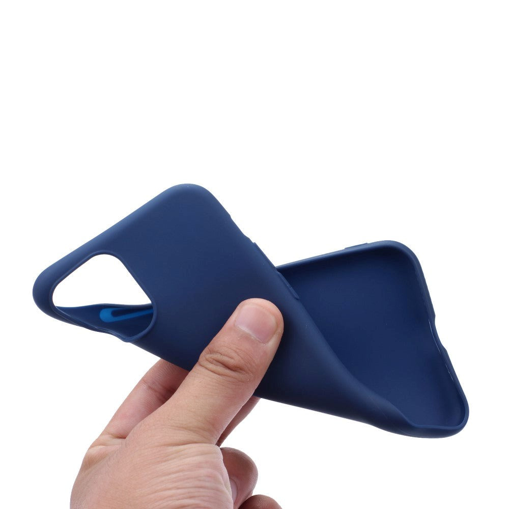 iPhone 15 Pro Max matt fleksibelt plastdeksel - blå