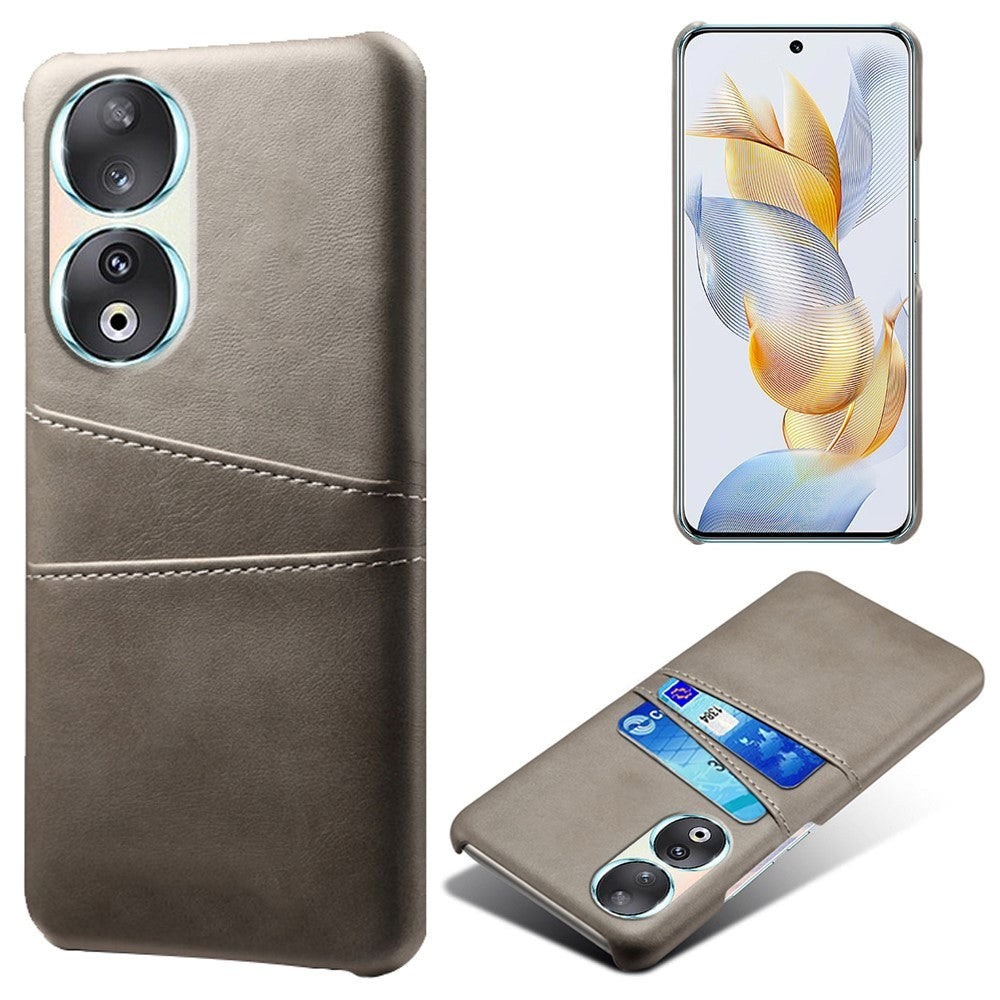 Honor 90 skinndeksel Plast bakdeksel m. Kortholder - Grå