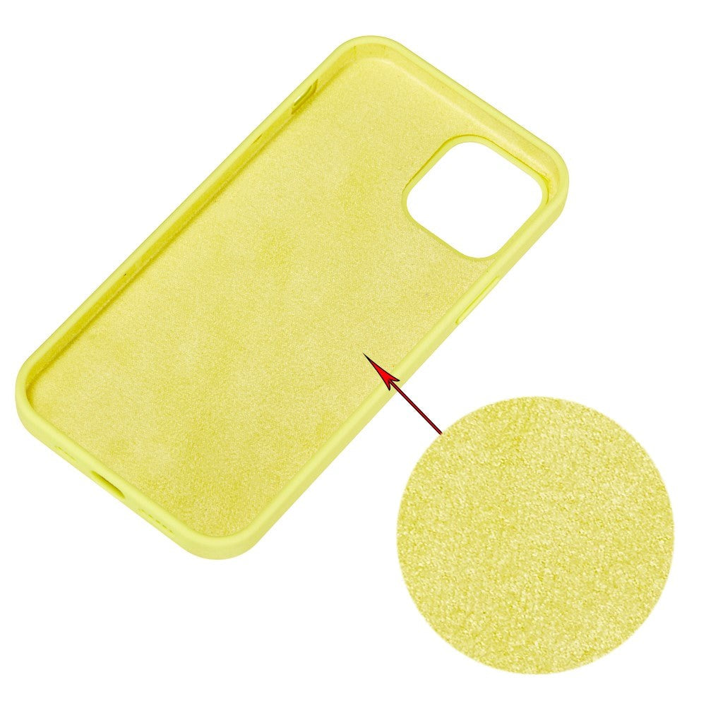 iPhone 15 Liquid Silikone Bagside Cover - Gul
