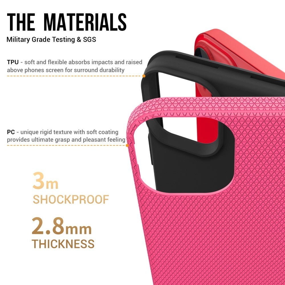 iPhone 15 Plastik Håndværker Bagside Cover - Pink