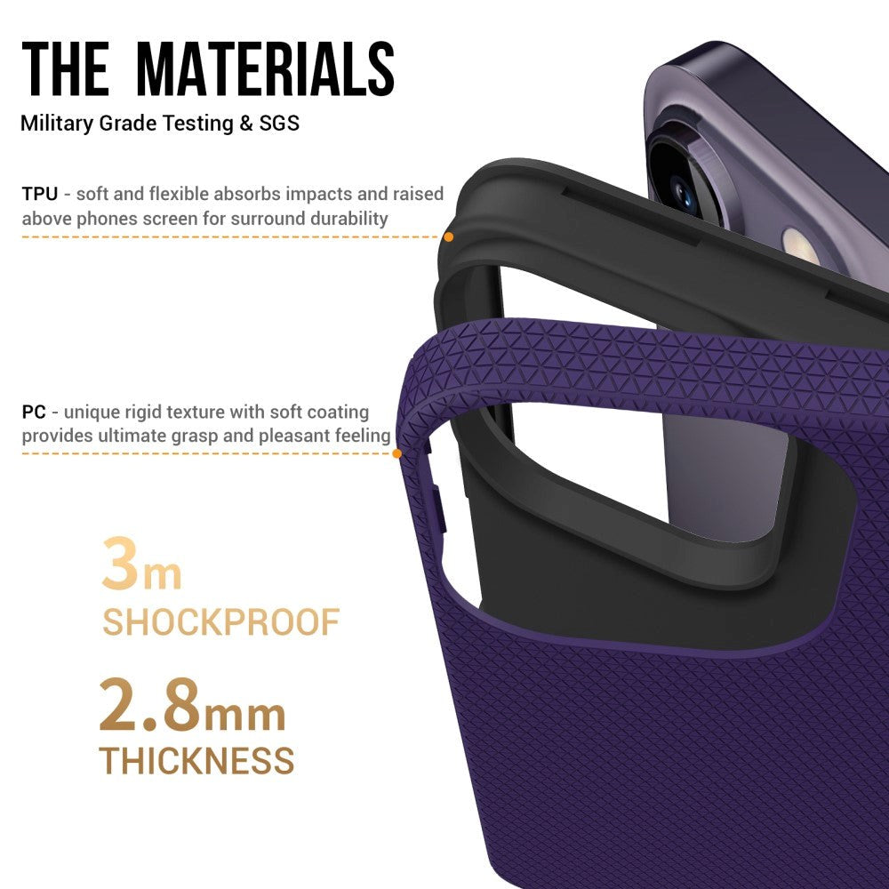 iPhone 15 Pro Plastic Craftsman Bakdeksel - Lilla