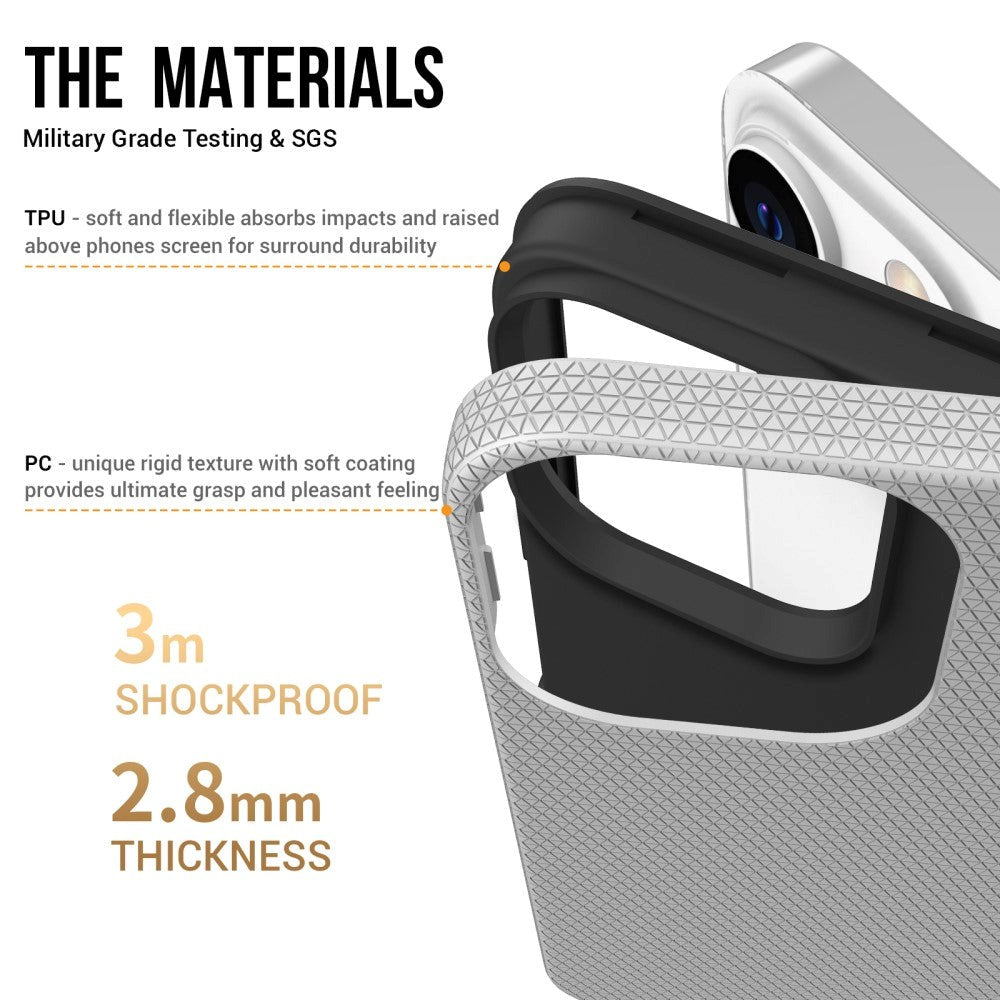 iPhone 15 Pro Plastic Craftsman Bakdeksel - Sølv