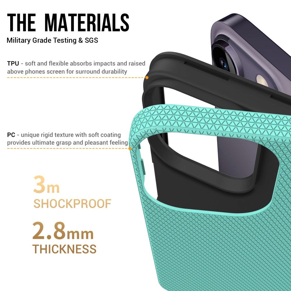 iPhone 15 Pro Max Plastic Craftsman Bakdeksel - Turkis