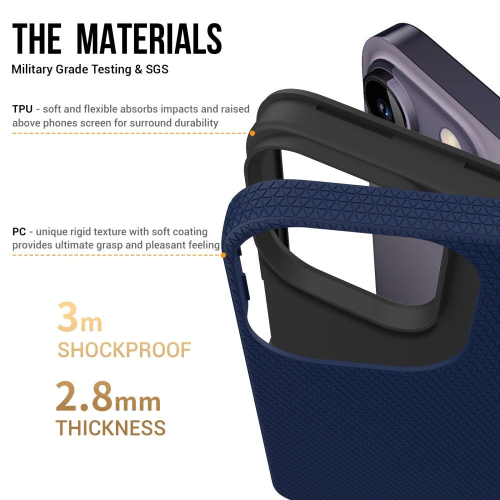 iPhone 15 Pro Max Plastic Craftsman Bakdeksel - Mørkeblå