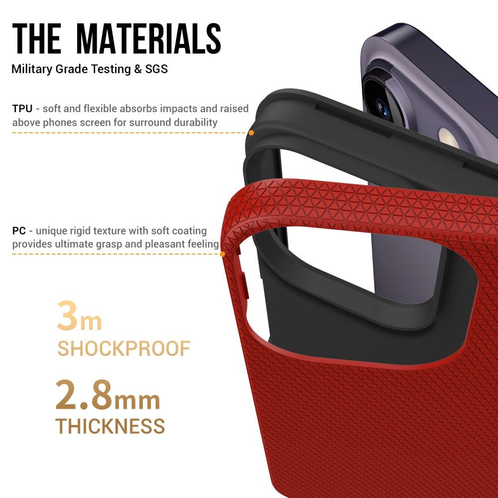 iPhone 15 Pro Max Plastic Craftsman Bakdeksel - Rød