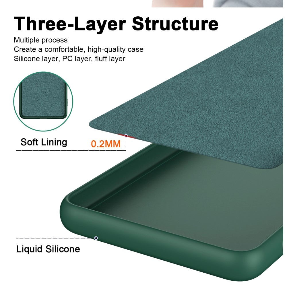 Xiaomi Redmi 12C Fleksibelt Plastik Bagside Cover - Grøn