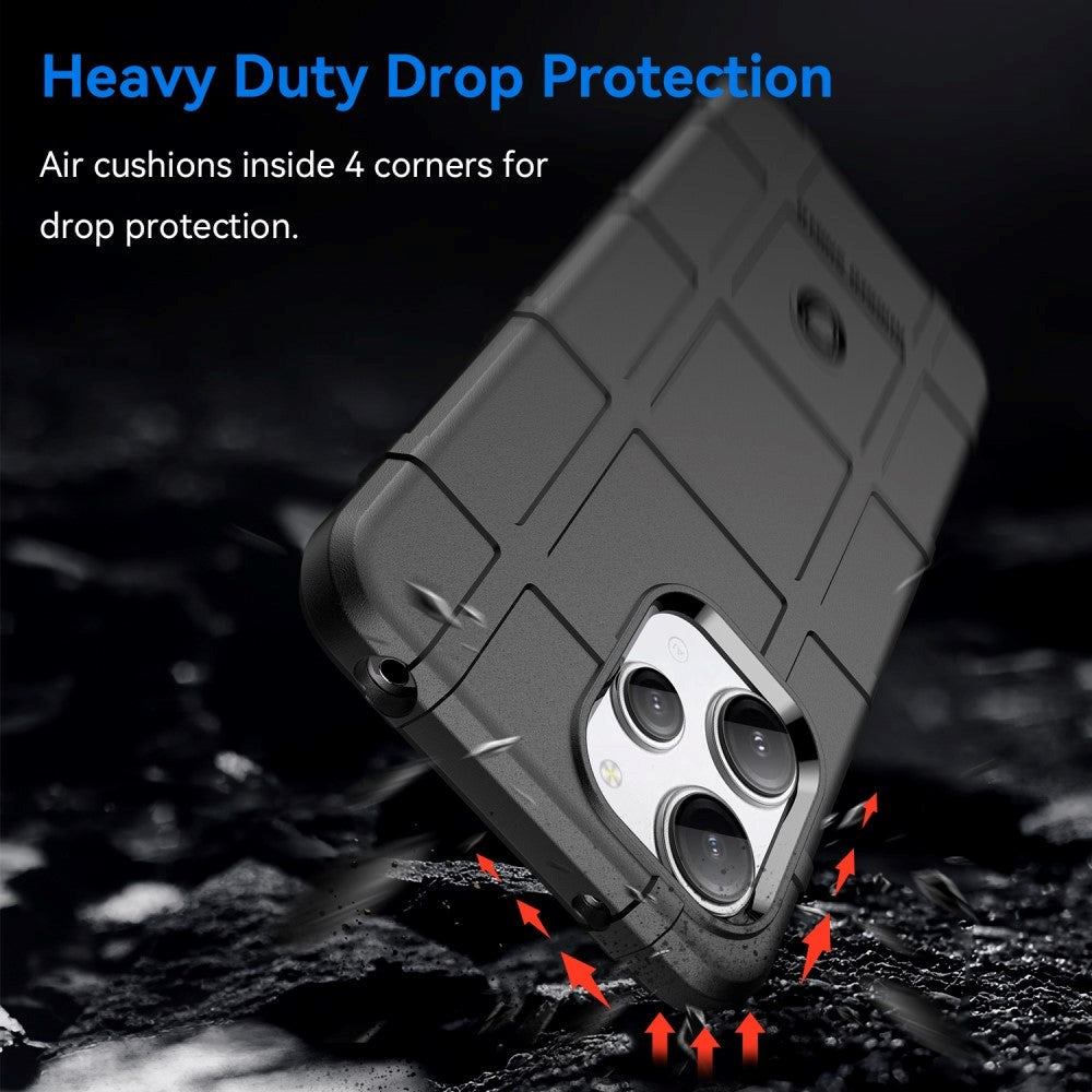 Xiaomi Redmi 12 (4G) / 12 (5G) / Poco M6 Pro (5G) Rugged Shield Series Craftsman Bakdeksel - Svart