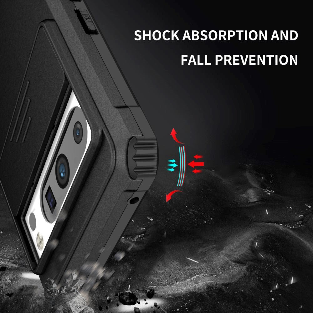 Google Pixel 8 Pro Craftsman Bakdeksel m. Kickstand & Cam Slider - Svart