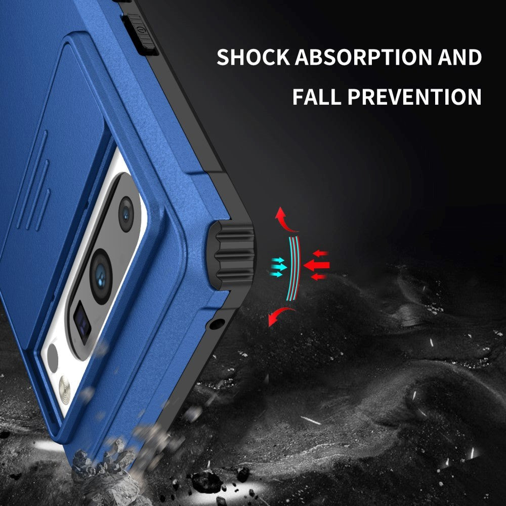 Google Pixel 8 Pro Craftsman Bakdeksel m. Kickstand & Cam Slider - Blå