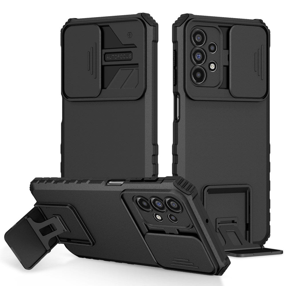 EIDERWOOD Samsung Galaxy A23 / A23 (5G) Håndværker Bagside Cover m. Kickstand & Cam Slider - Sort