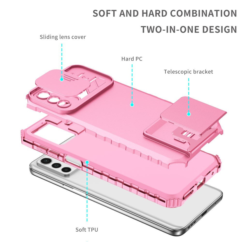 EIDERWOOD Motorola Moto G42 Håndværker Bagside Cover m. Kickstand & Cam Slider - Pink