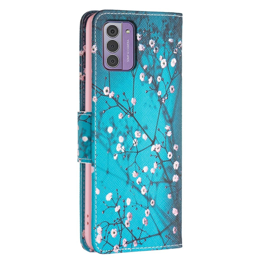 Nokia G42 Leather Flip Cover m. Lommebok - Blomstrende