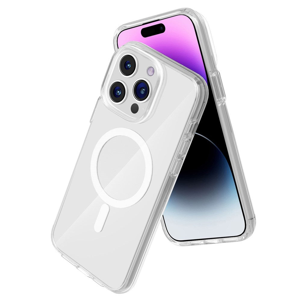 EIDERWOOD iPhone 15 Pro Hybrid Plast Bagside Cover - MagSafe Kompatibel - Gennemsigtig