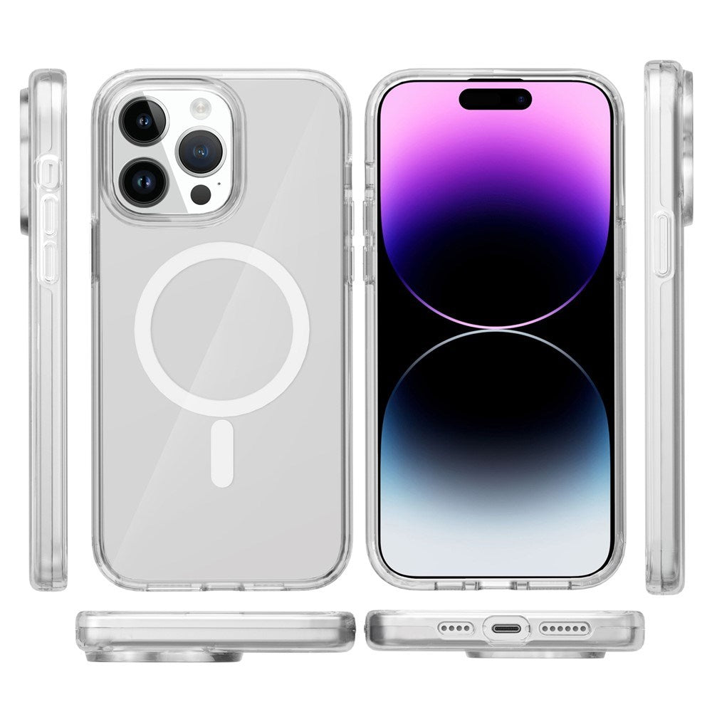 EIDERWOOD iPhone 15 Pro Hybrid Plast Bagside Cover - MagSafe Kompatibel - Gennemsigtig