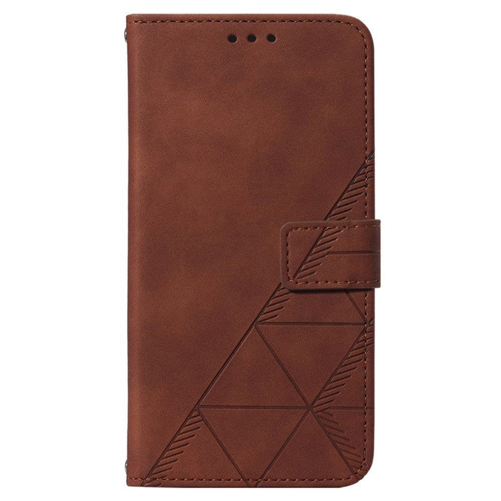 Samsung Galaxy S23 FE Leather Flip Cover m. Lommebok og skulderstropp - Brun