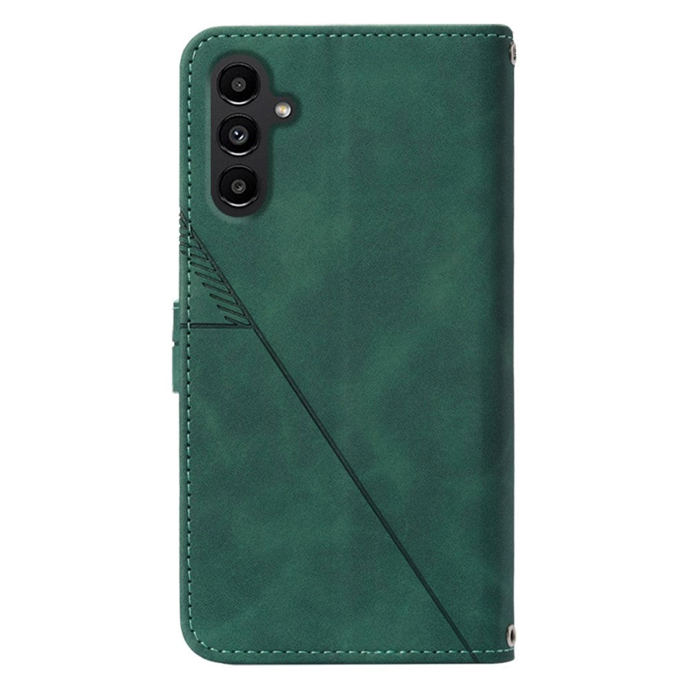 Samsung Galaxy S23 FE Leather Flip Cover m. Veske og skulderstropp - Grønn
