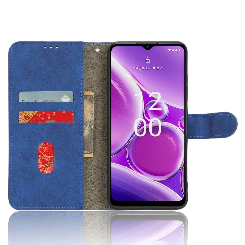 Nokia G42 Leather Flip Cover m. Kortholder og stativ funksjon - blå