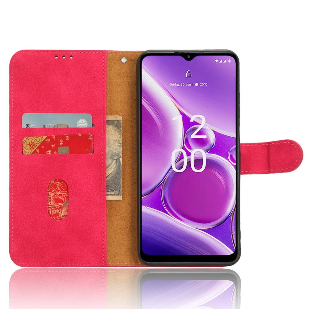 Nokia G42 Læder Flip Cover m. Kortholder & Ståfunktion - Rød