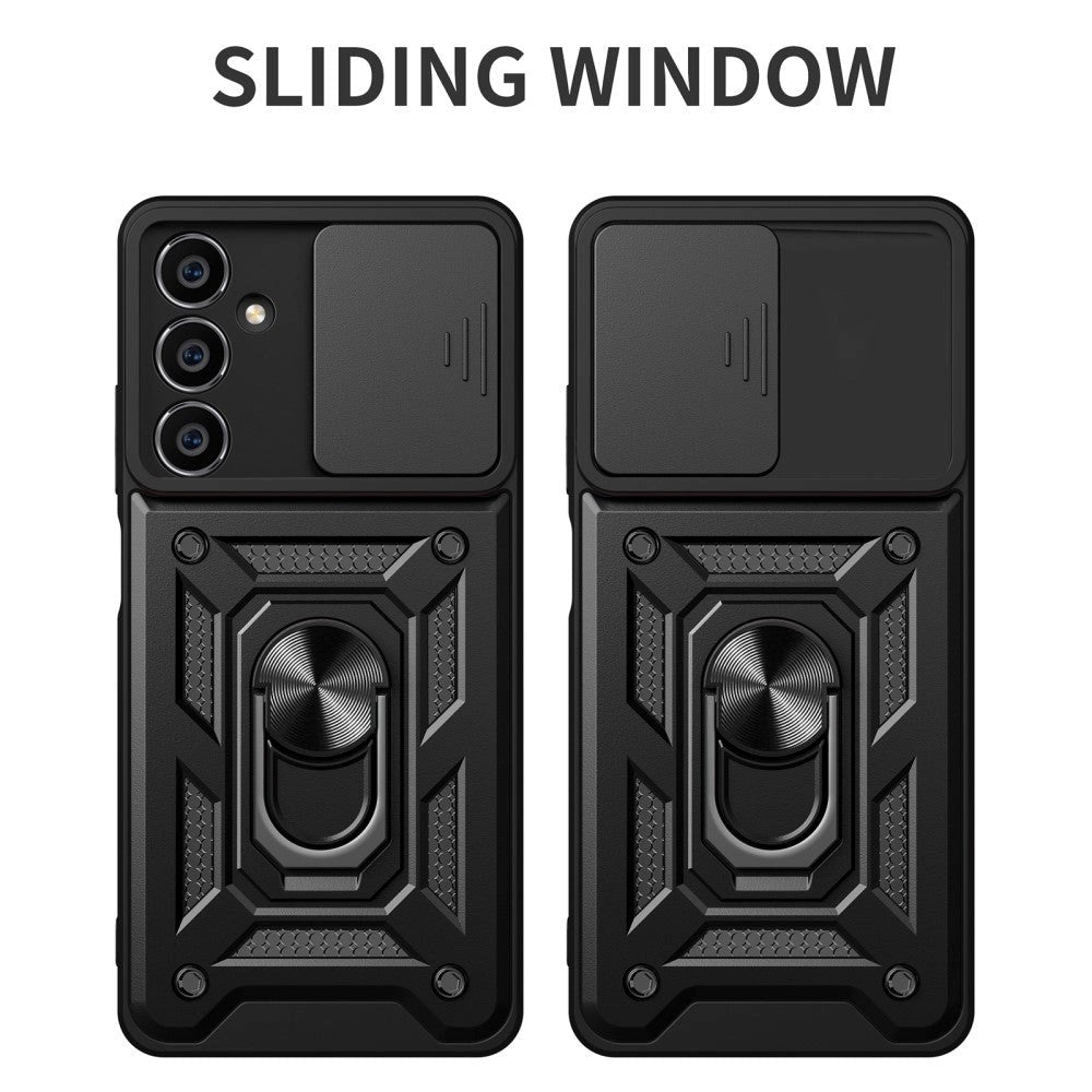 Samsung Galaxy S23 FE Håndværker Bagside Cover m. Magnetisk Kickstand & Cam Slider - Mørkeblå