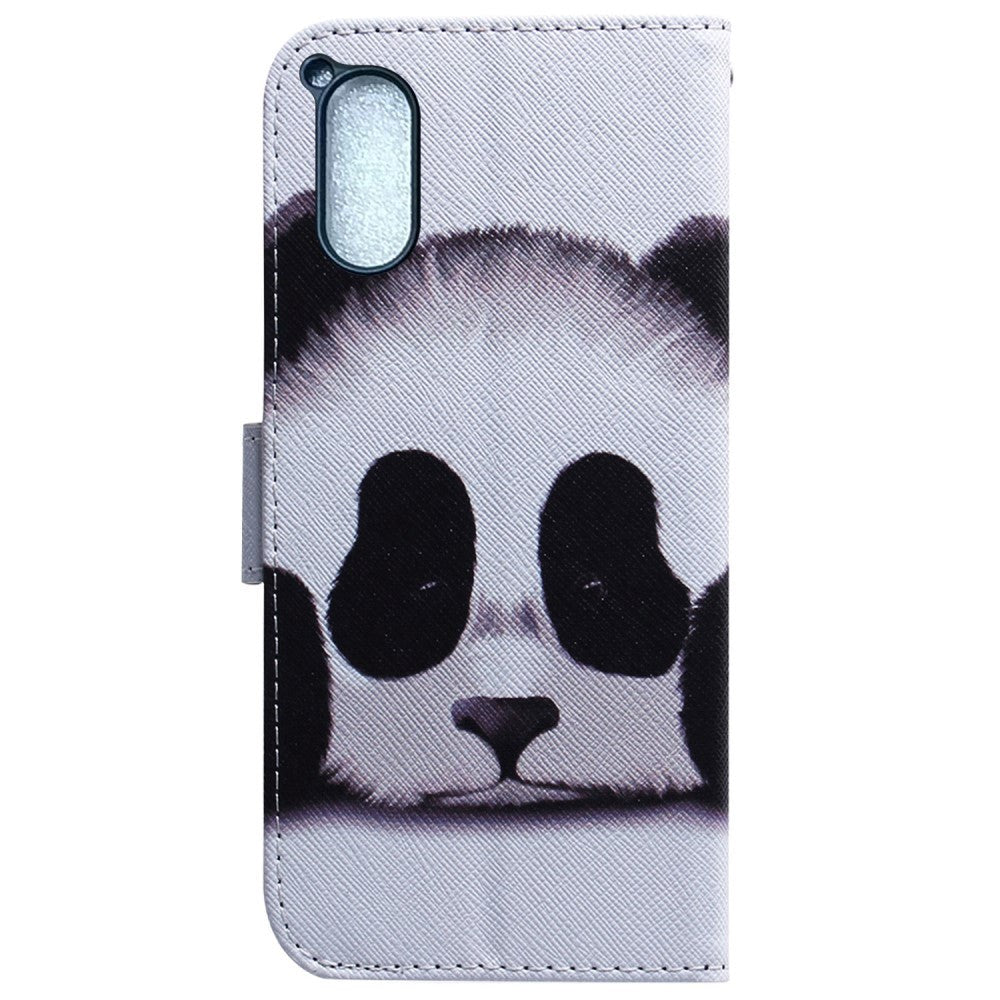 Sony Xperia 5 V Leather Flip Cover m. Lommebok - Panda