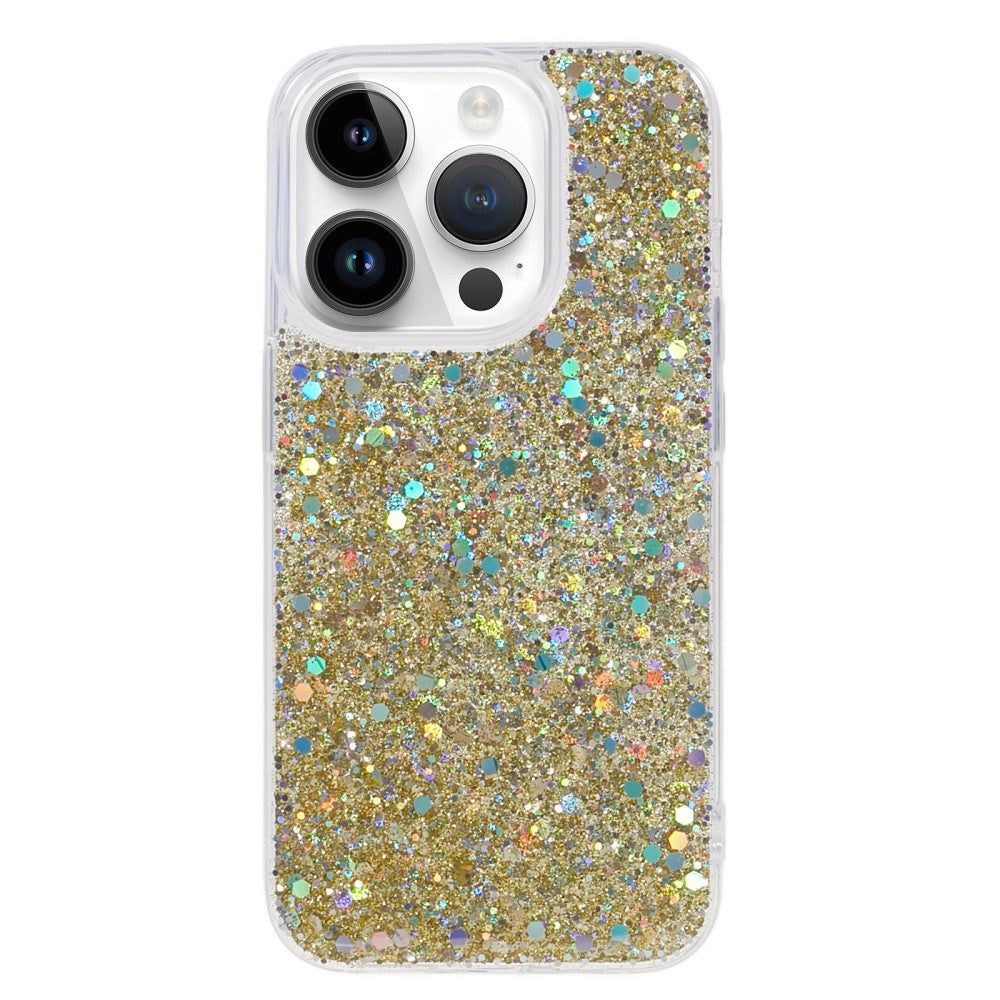 iPhone 15 Pro Max Glitter Bakdeksel - Gull