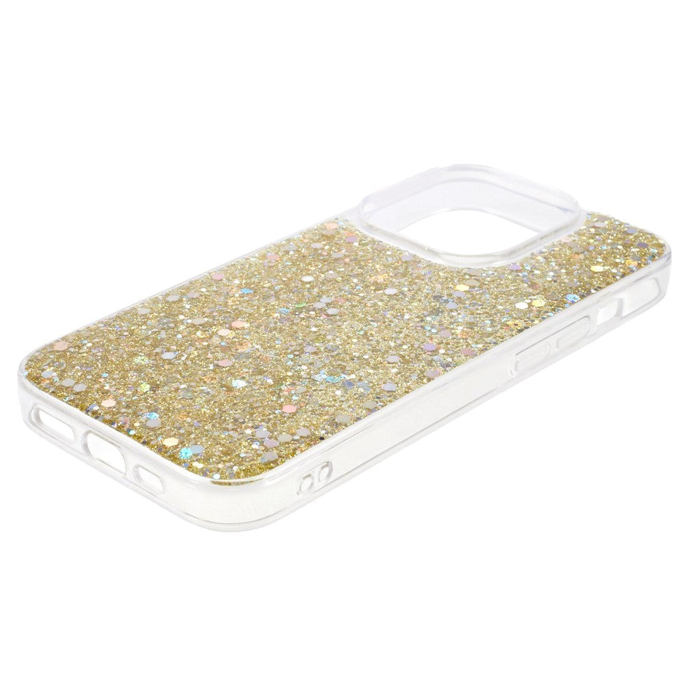 iPhone 15 Pro Max Glitter Bakdeksel - Gull