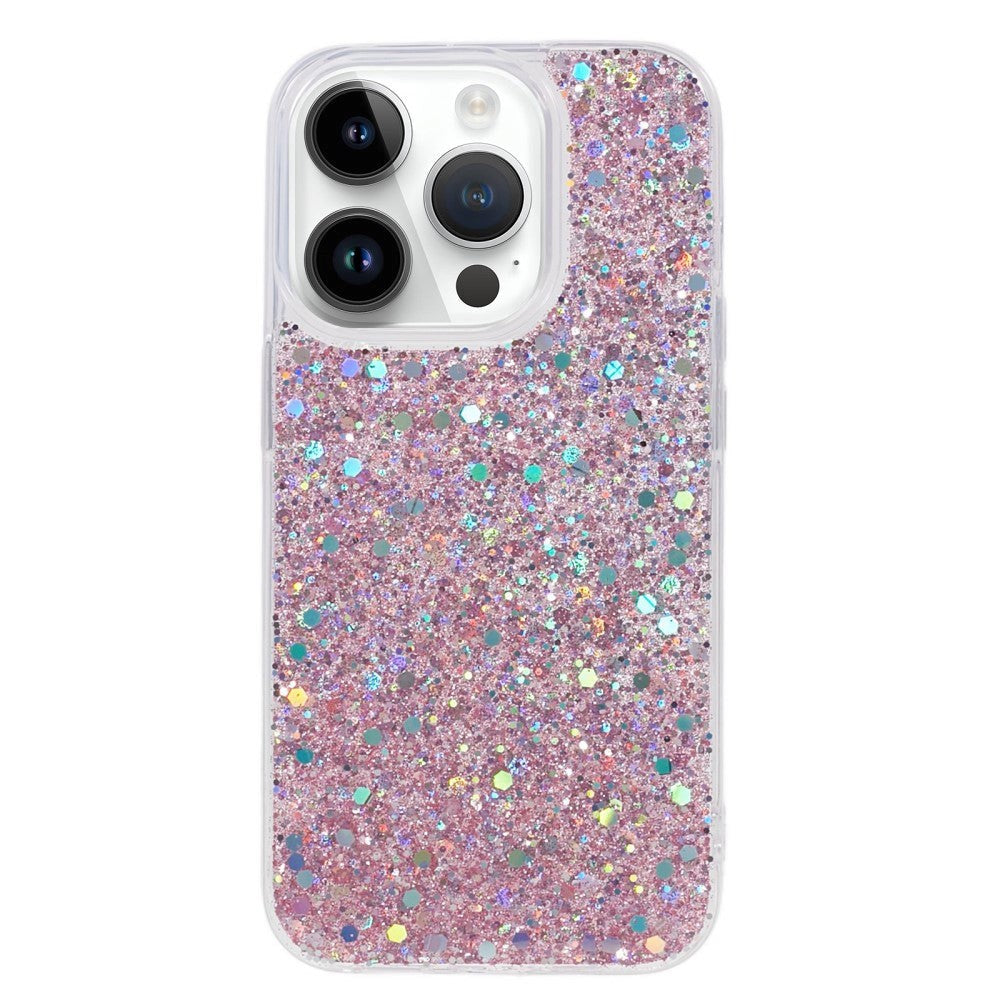 iPhone 15 Pro Max Glitter Bakdeksel - Rosa