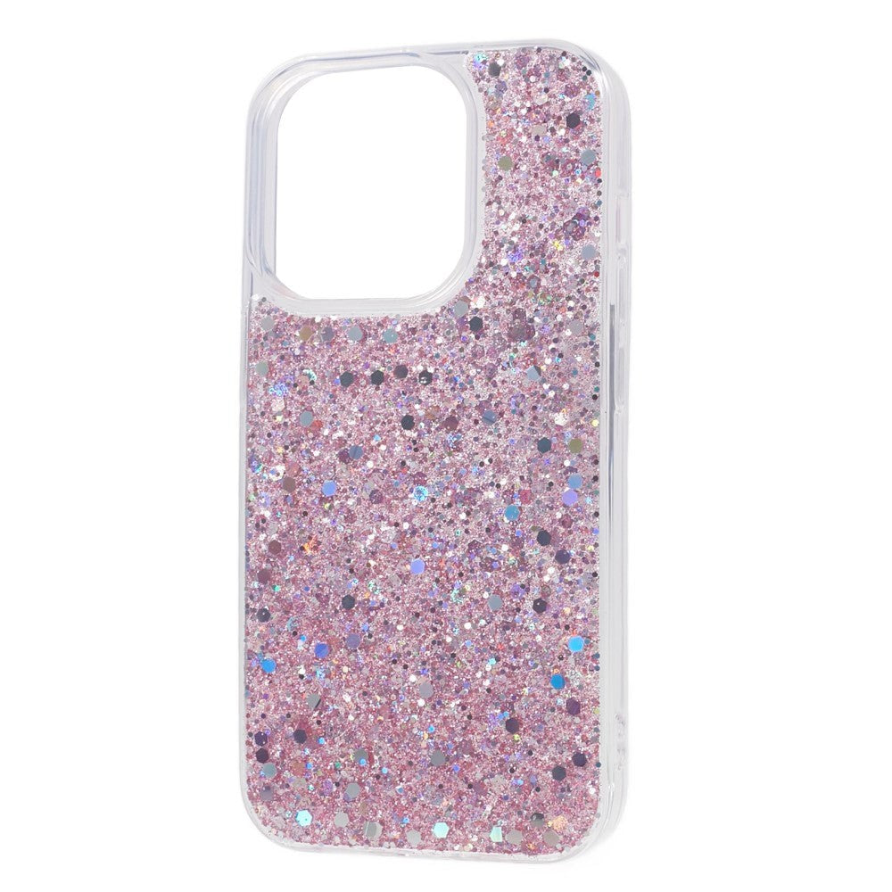 iPhone 15 Pro Max Glitter Bakdeksel - Rosa