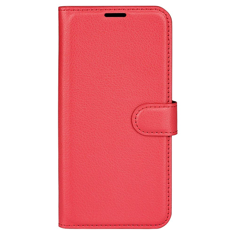 Samsung Galaxy M34 (5G) / F34 (5G) Litchi Leather Flip Cover m. Lommebok - Rød
