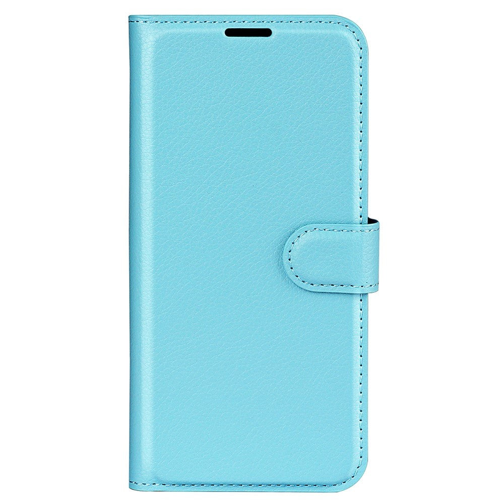 Samsung Galaxy M34 (5G) / F34 (5G) Litchi Leather Flip Cover m. Lommebok - Lyseblå