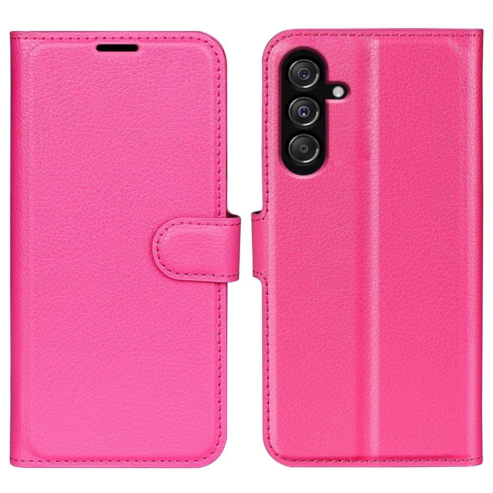 Samsung Galaxy M34 (5G) / F34 (5G) Litchi Leather Flip Cover m. Lommebok - Rosa