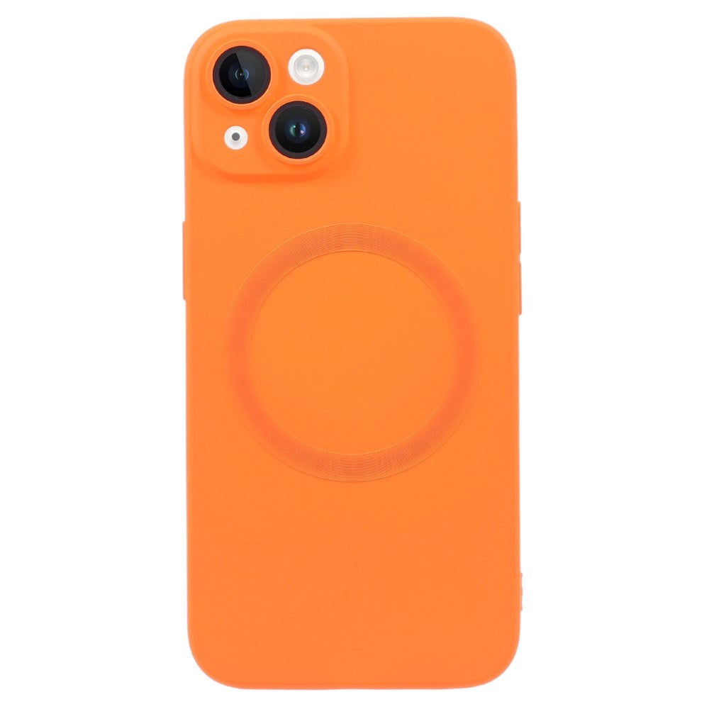 iPhone 13 Silikone Bagside Cover m. Kamerabeskytter - MagSafe Kompatibel - Orange