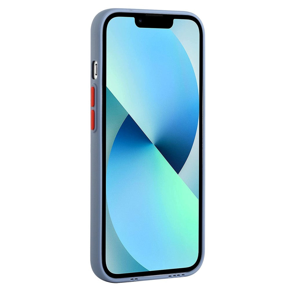 iPhone 15 Fleksibelt Plastik Bagside Cover m. Kortholder - Blå