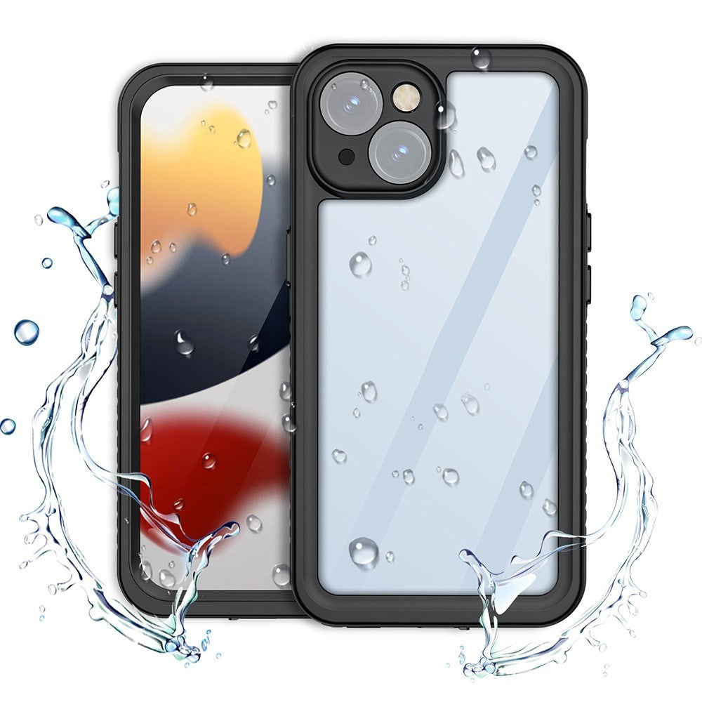 iPhone 15 Redpepper IP68 Vandtæt Case - Sort / Gennemsigtig