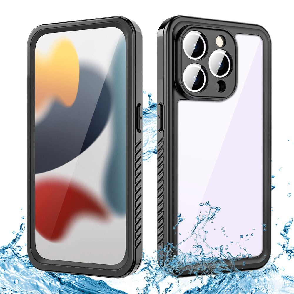 iPhone 15 Pro Max Redpepper IP68 Vandtæt Case - Sort / Gennemsigtig
