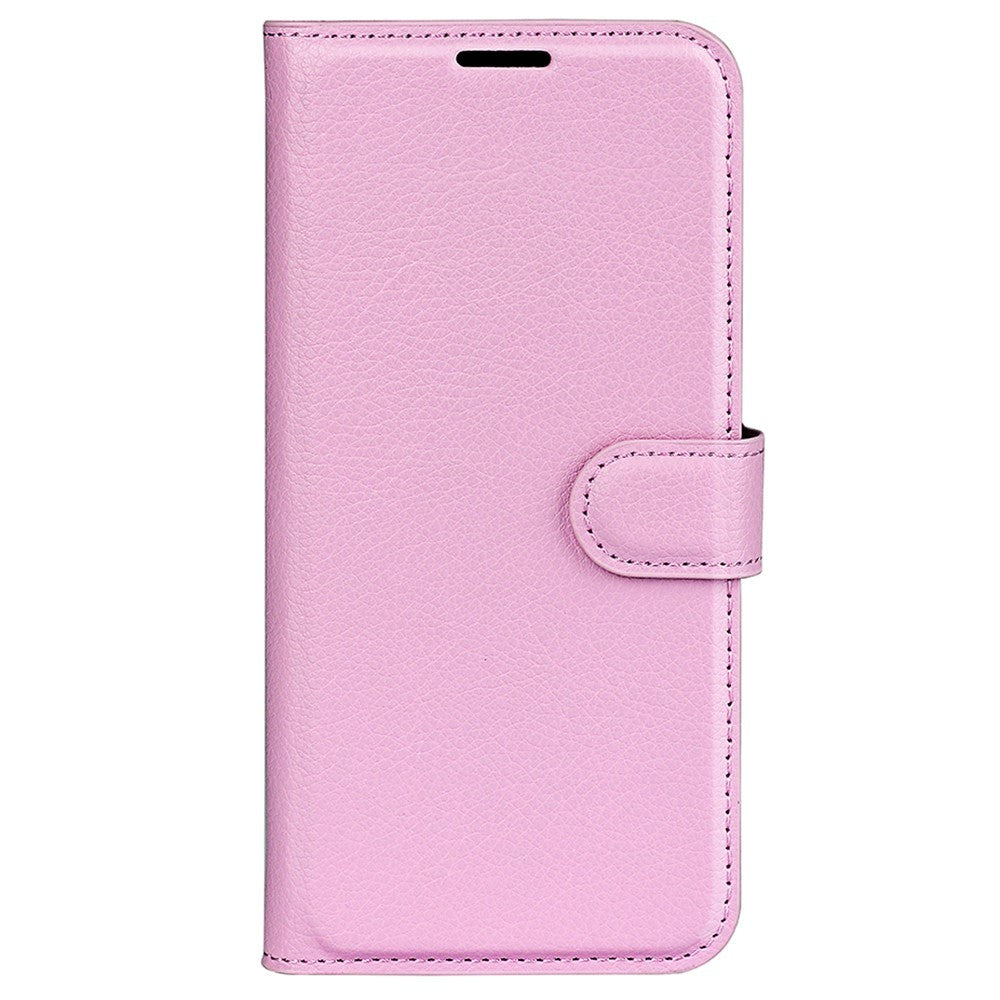 Samsung Galaxy A25 (5G) Litchi Leather Flip Cover m. Lommebok - Rosa