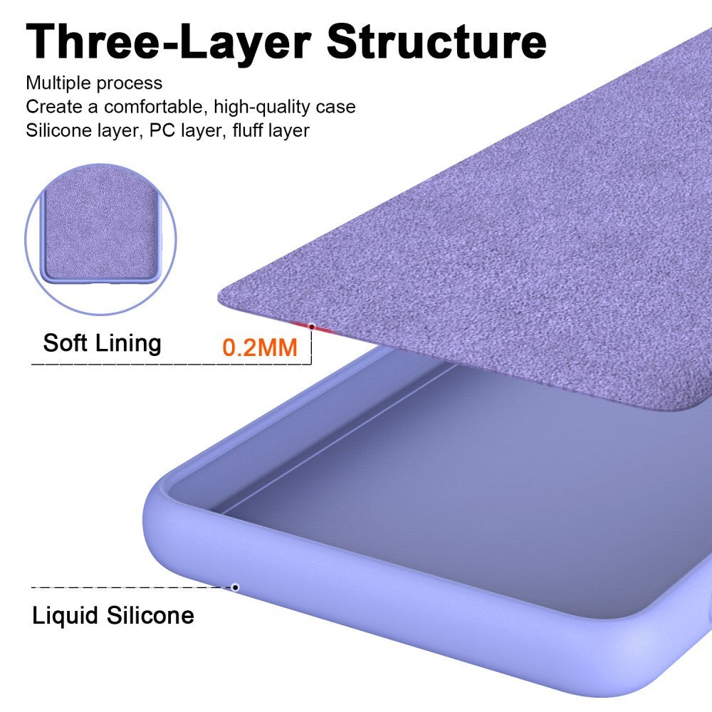 EIDERWOOD Motorola Moto G53 flytende silikon bakdeksel - lilla